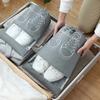 5pcs Shoes Storage Bag Portable Organizer Travel Shoes Bag Transparent Drawstring Shoe Clothes Dustproof Bags Waterproof Pocket