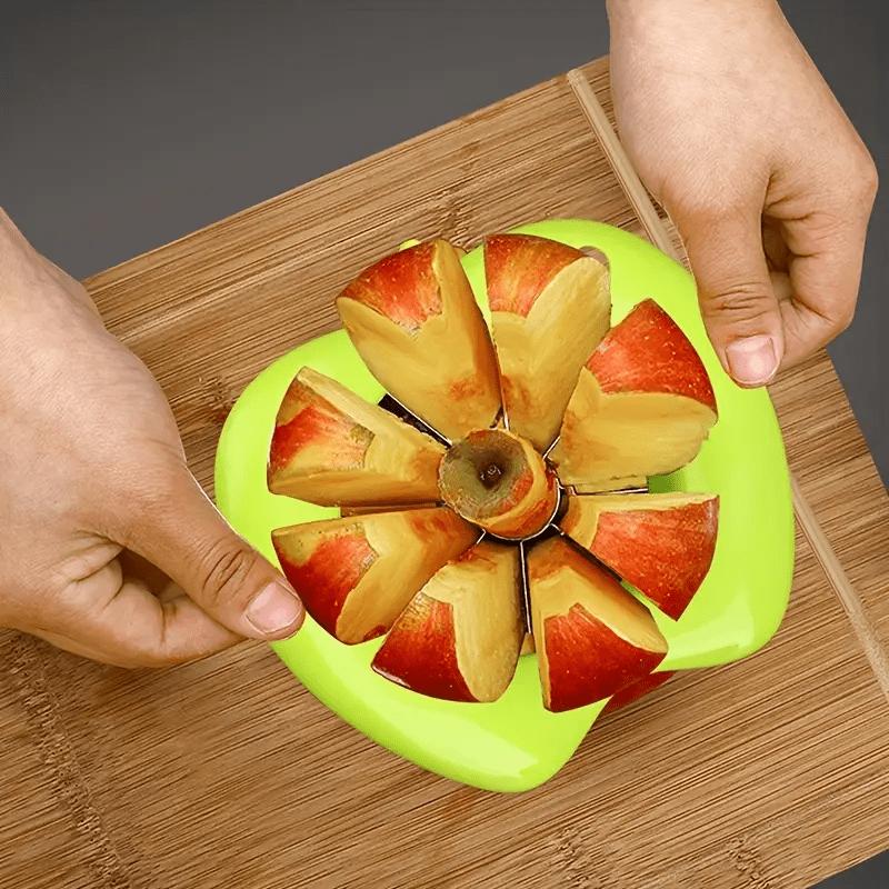 1pc Stainless Steel Apple Slicer - Manual, Square Blade, No Power Needed, Kitchen & Dining Tool, Available In Green and Red