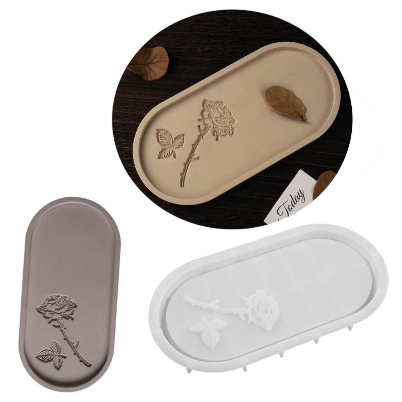 Easy to Use Silicone Mold Creating Decorative Trays Moulds with Unique Elliptical Shape Suitable for Gifting Making