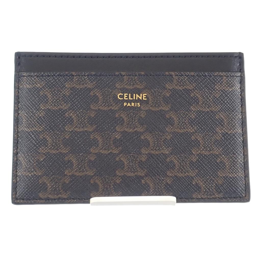 CELINE  10B702BQ4.38NO Card Case Black PVC/Calfskin Women