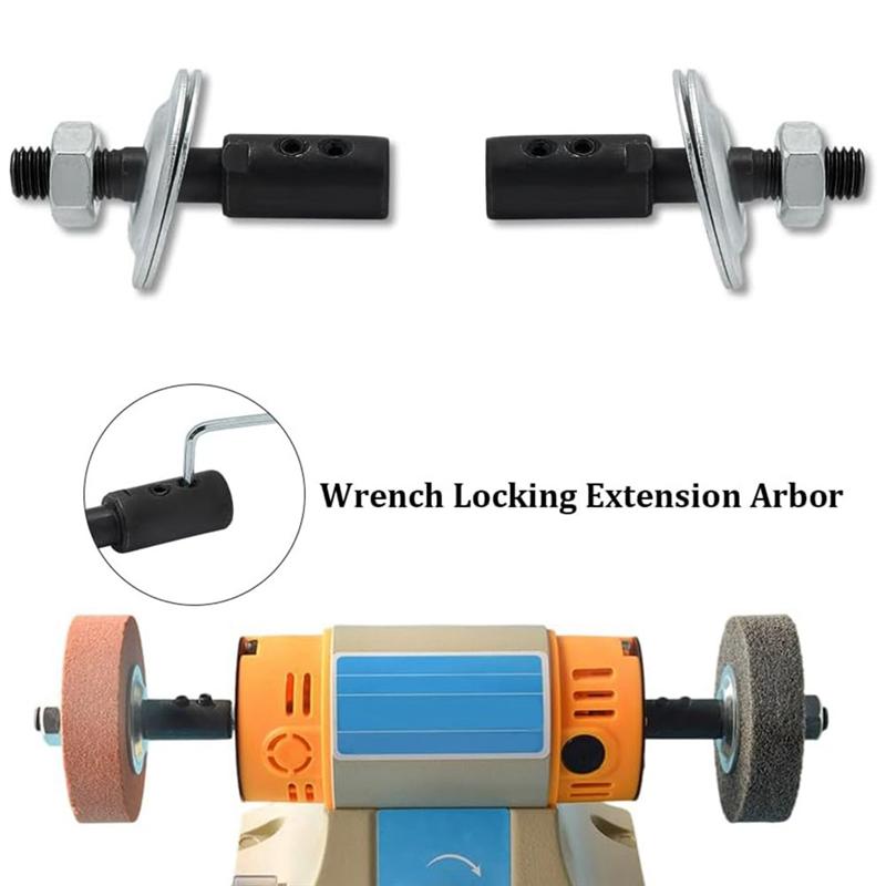 A25F-For Bench Grinder, Polisher, Sander, For Rotary Tools- Steel Spindle Adapter Kit(2-Pack), Motor Arbor Adapter