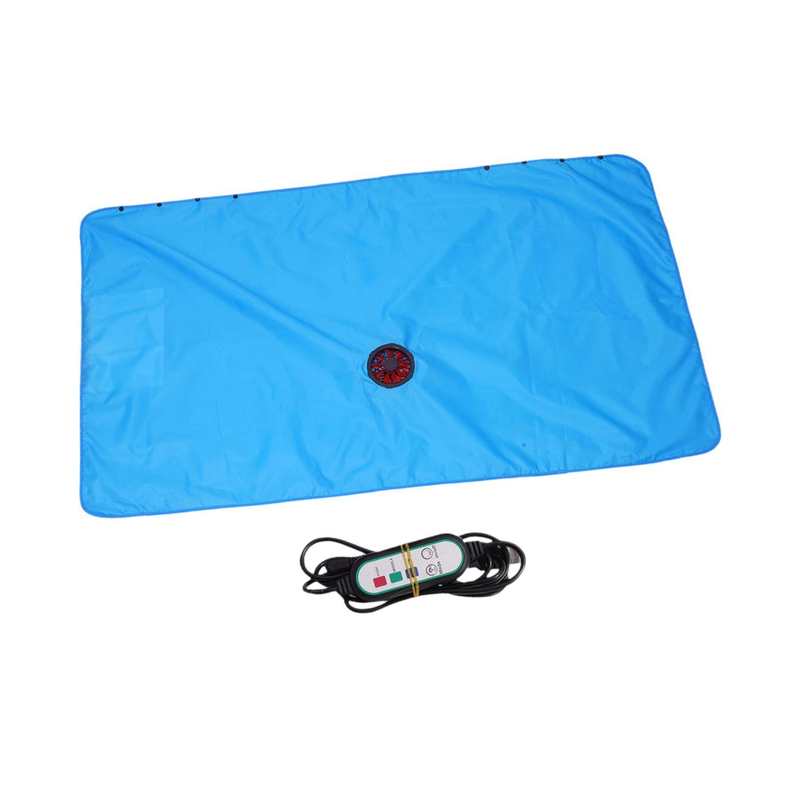 

Cooling Blanket with Fan Speed Adjustable Electric Cool 12V Wearable Blanket синий