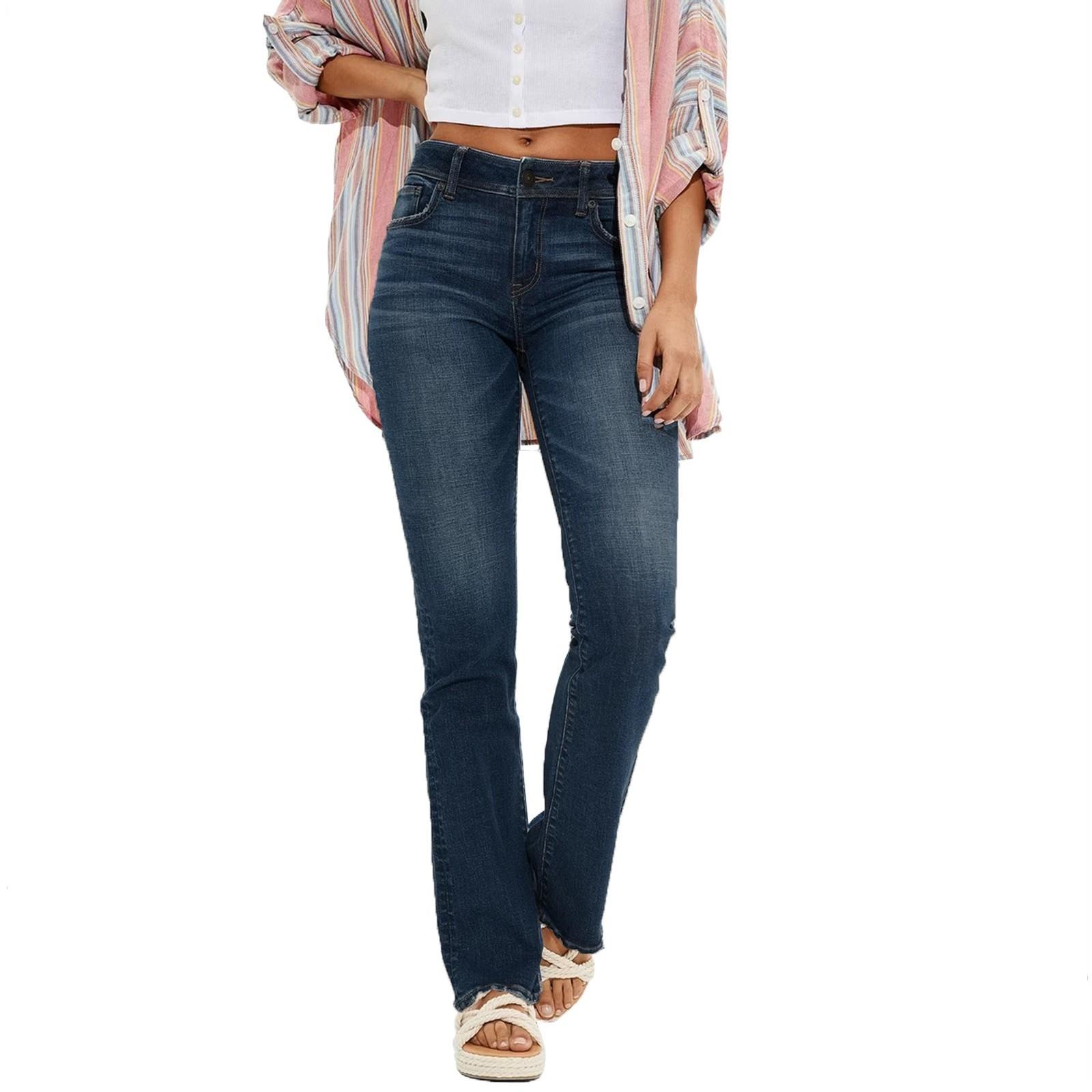 

Джинсы-стретч Baggy Skinny с высокой талией для девочек S синий