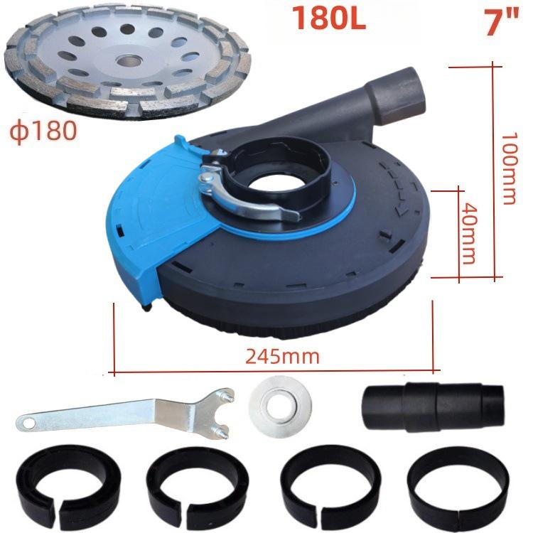 BOPENG Dust Cover for 5-inch Concrete Grinder & 7-inch Angle Grinder - Floor Paint Vacuum & Grinding Wheel Collection