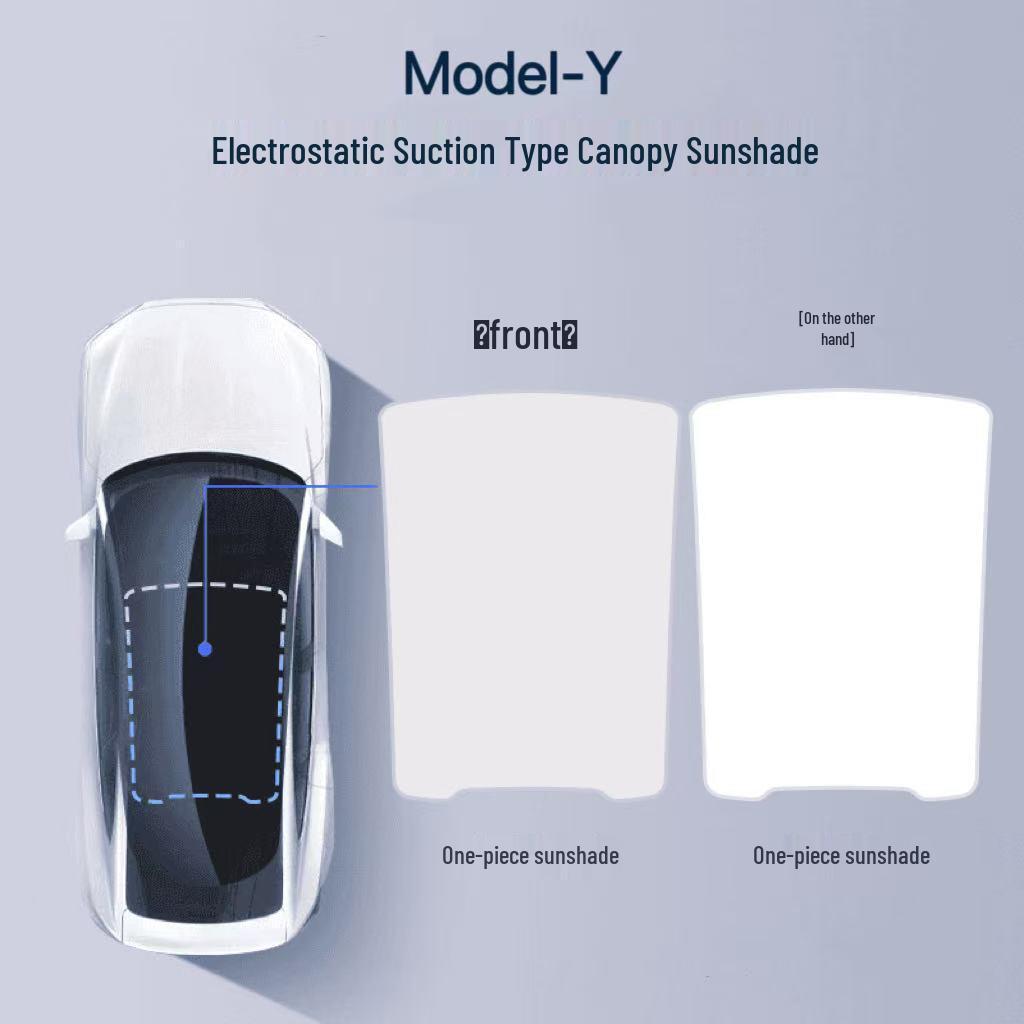 

Tesla Sunshade Silicone Electrostatic Sunroof Screen for Model Y/3 Heat Insulation