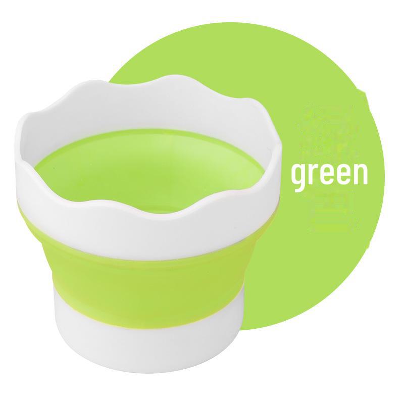 Retractable Silicone Folding Watercolor Pencil Washing Bucket for Portable Art Painting Brush Cleaning