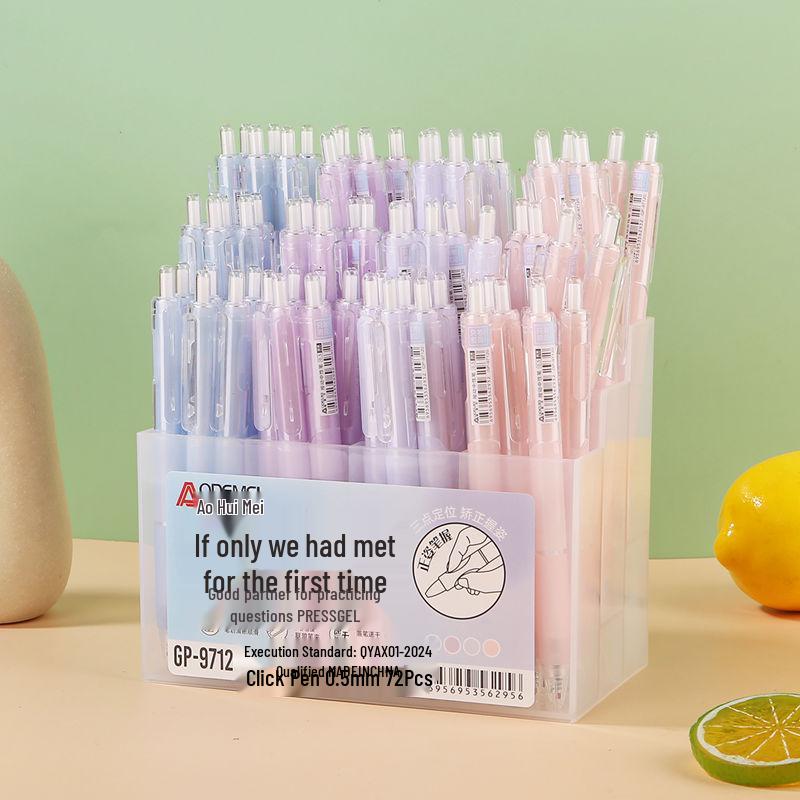 72-Pack 0.5mm Neutral Pen Refills for Students, Office, Exam - Black & Red