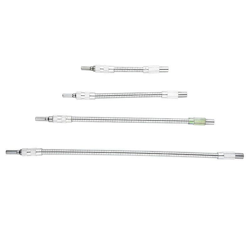 300mm Silber Sechskantgriff Metall Universal Flexibler Schaft Richtungswechselbarer Schraubendreher Verbindung Verlängerungsstange Werkzeugzubehör