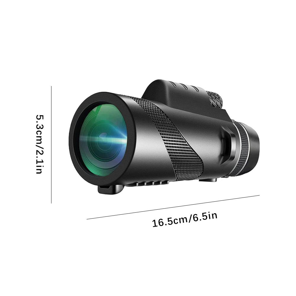 80x100 HD Powerful Monocular Telescope Color Box+Phone Clip+Tripod Holder Portable Telescope For Outdoor Camping Hunting 1PCS