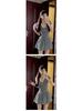 Retro French V-Neck Plaid Short Dress - Women's Slimming Summer Style