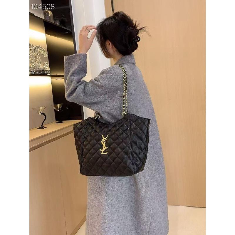 Kadınlar için Trend Lingge Büyük Kapasiteli Tote Çanta, Yeni Moda ve Üst Düzey Hakiki Deri Omuz Çapraz Çanta