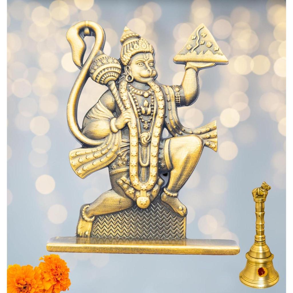 6cm Height Unique Hanuman Ji Idol with Double Sided Design Hanumanji Murti Bajrangbali Statue