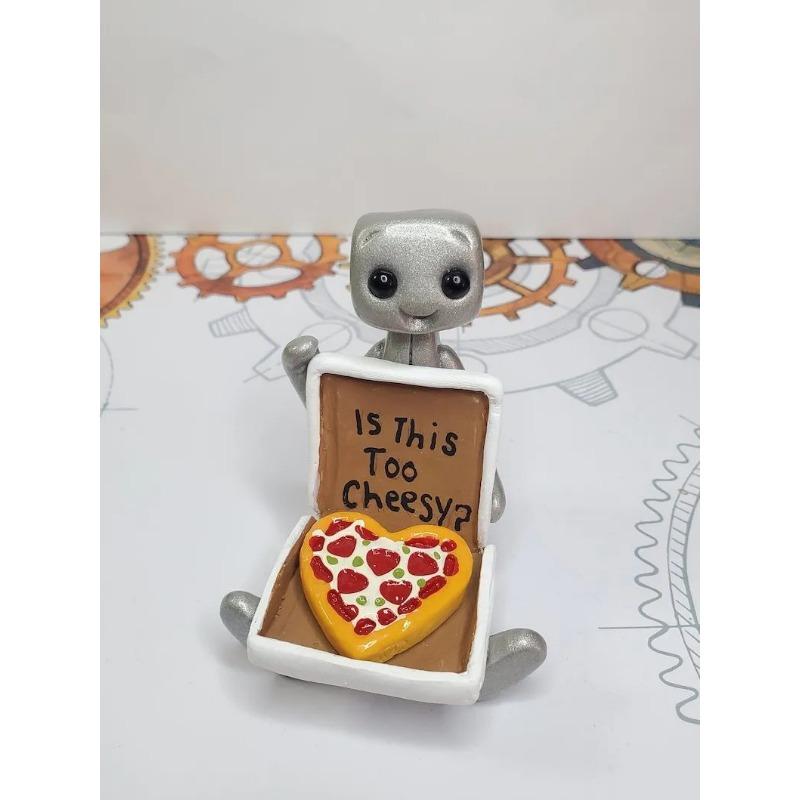 1pc Creative Resin Ornaments Anxiety Lying Robot Desk Decor Home Accessories