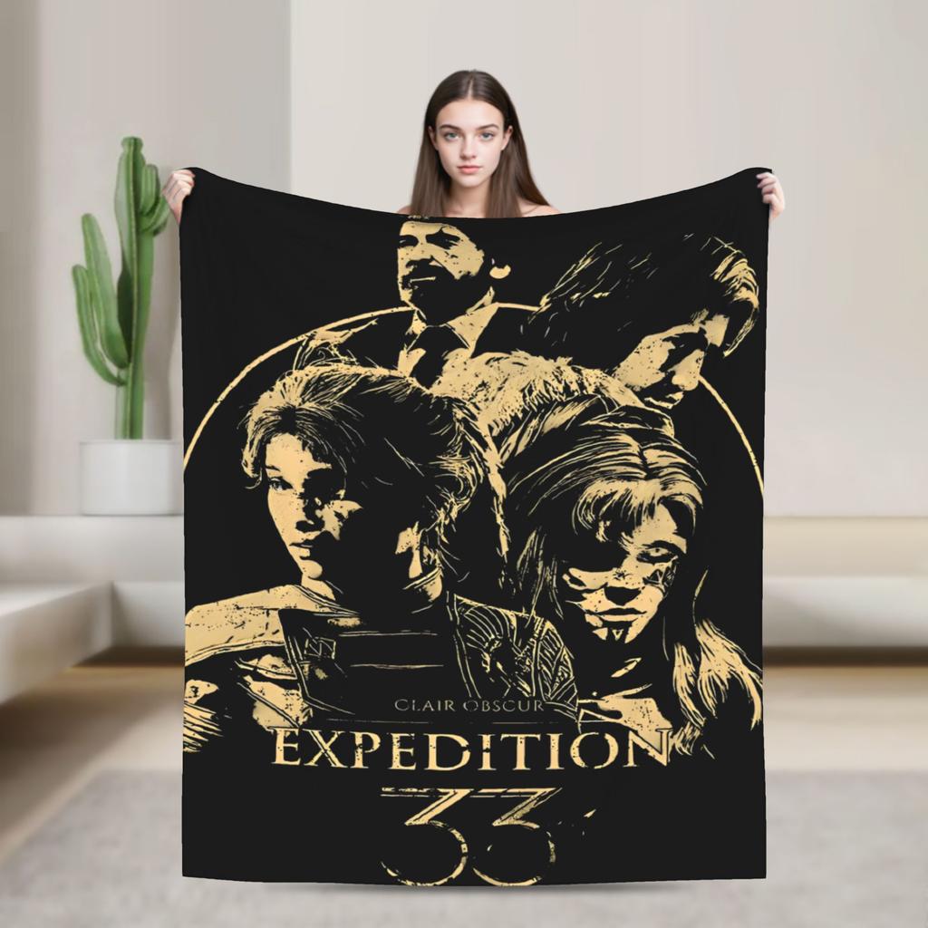 Clair Obscur Expedition 33 Game Blanket Soft Warm Funny Plush Throw Blanket Kids Adult Couch Chair Flannel Bedspread Bed Cover