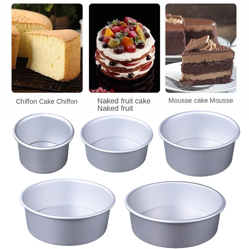 1Pc Aluminum Alloy Round Pork Pie Dish DIY Making Cakes Silver Mini Cake Tins Small Pans Mold