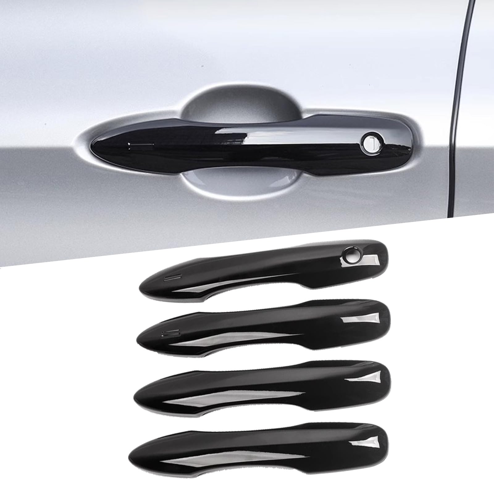 

Накладка на дверную ручку Fucaten, совместимая с New Yaris 10 15 Yaris Prius 50 Harrier 80 Camry 70 Corolla Aqua 10 Дверь Дверная ручка Предотвращает Дверь Предотвращает чёрный