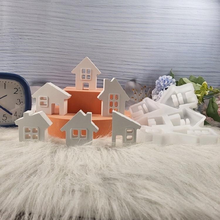 Easy Use Silicone Craft Mould for Customes House Creation Cement Ornaments Gift Making Space Enhancement Tool