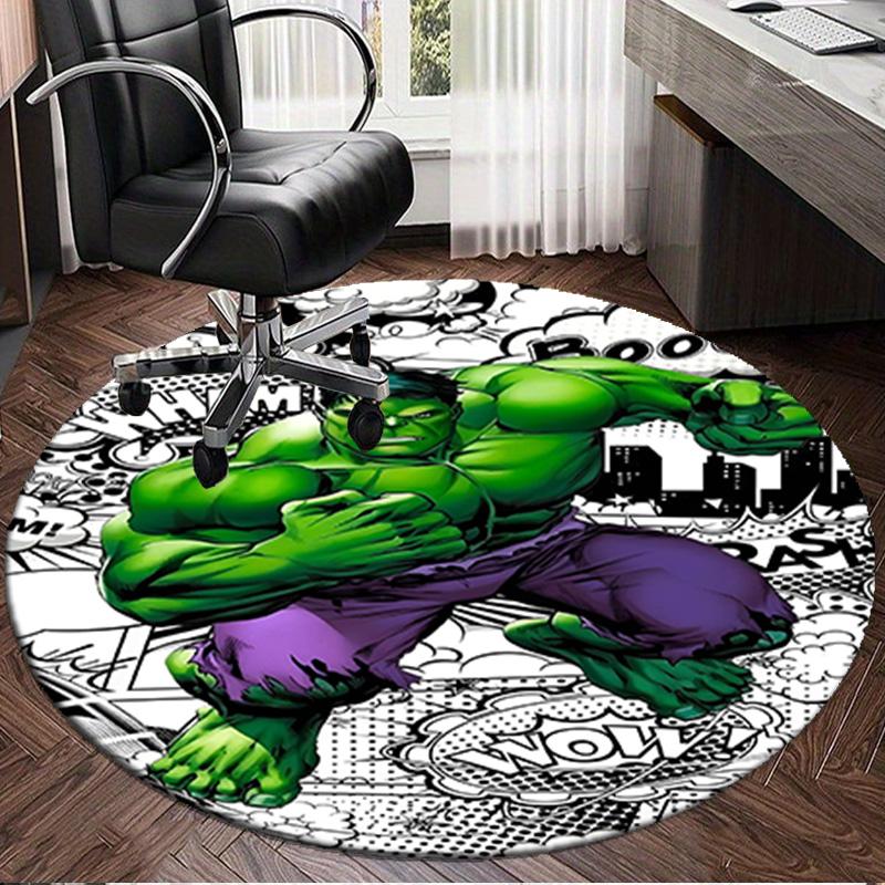 1PC Hero Power Breaks Through Round Rug, Non-slip Chair Mat, Home Decor, Circle Carpet Perfect for Office, Bedroom, Living Room,Christmas gift