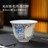 White porcelain enamel color kung fu tea set, turn cover bowl, fair cup, tea cup, full set of business souvenir box