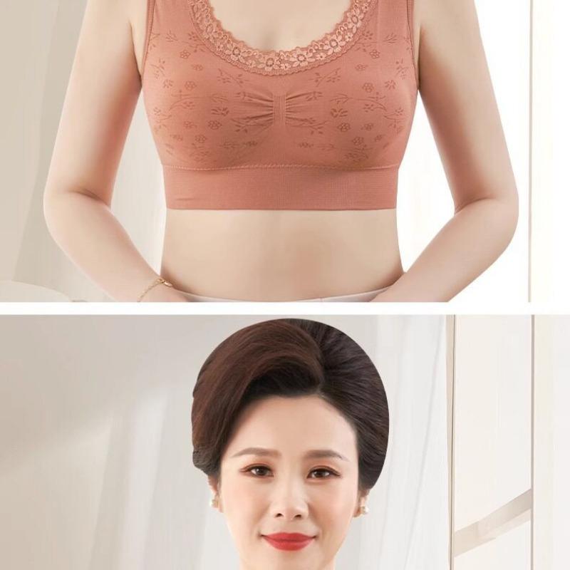 Women S Wireless Thin Comfortable Vest Style Bra For Middle Aged Women