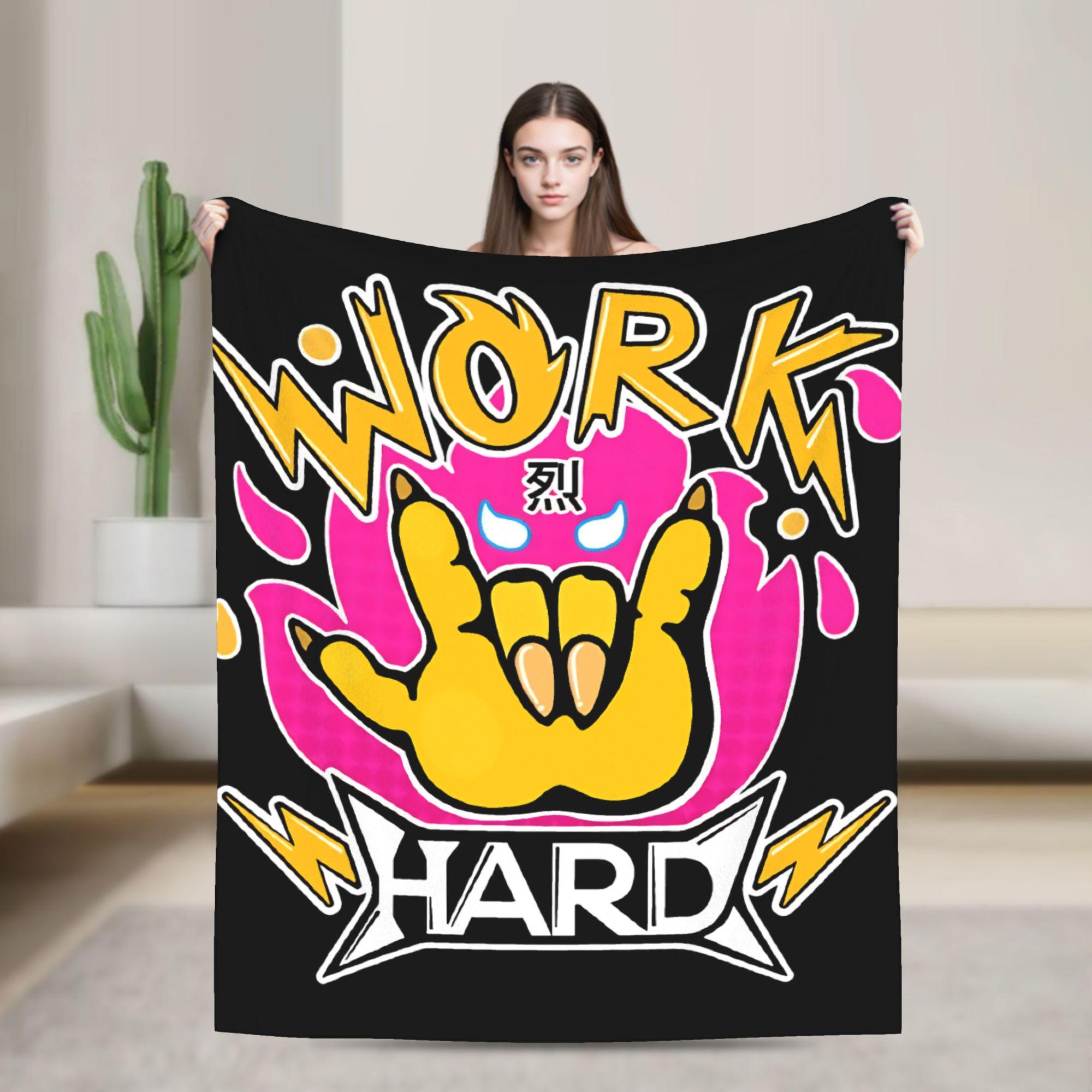Aggretsuko Blanket Work Hard Soft Warm Print Plush Throw Blanket For Child Home Decor Flannel Bedspread Bed Cover 75x90cm