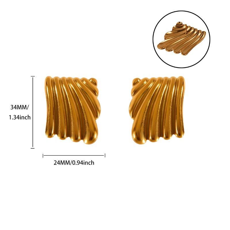 Wind retro stainless steel sunflower love geometric earrings personalized flower earrings new