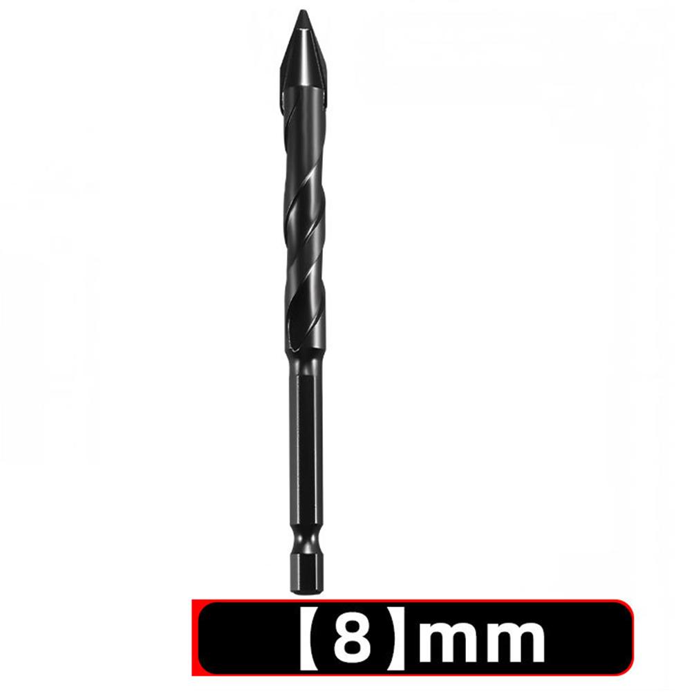 6/8/10/12mm Carbide Head Drill Bit Eccentric For Granite Tile Wood Metal Glass Power Tool Accessories
