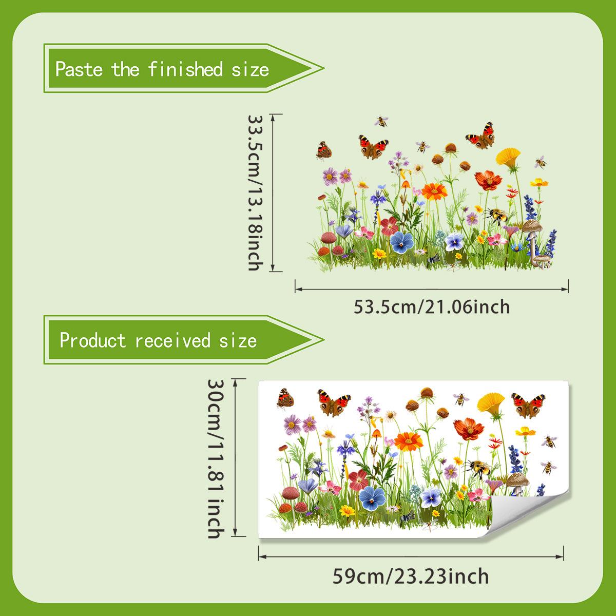 

Свежий Наклейка на Окно Бабочка на Полевом Цветке - Наклейка для Декора Окна Кухни и Гостиной