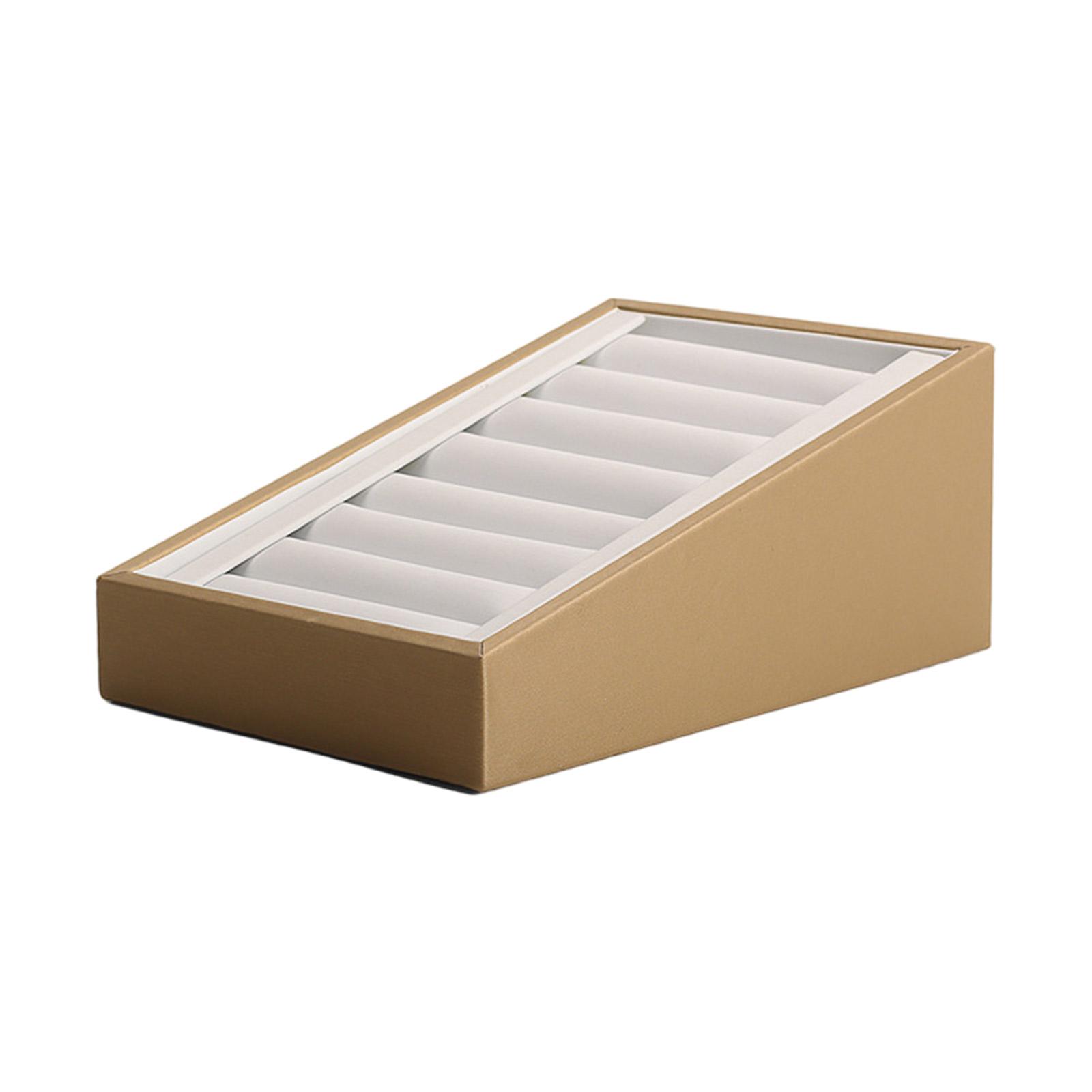 

Elegant Jewelry Holder PU Leather 7 Slot Design for Jewelry Stores Countertop Display of Rings and Earrings