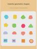 Children's Montessori Wooden Geometric Shape Set: Beaded Building Blocks for Shape Recognition and Early Education.