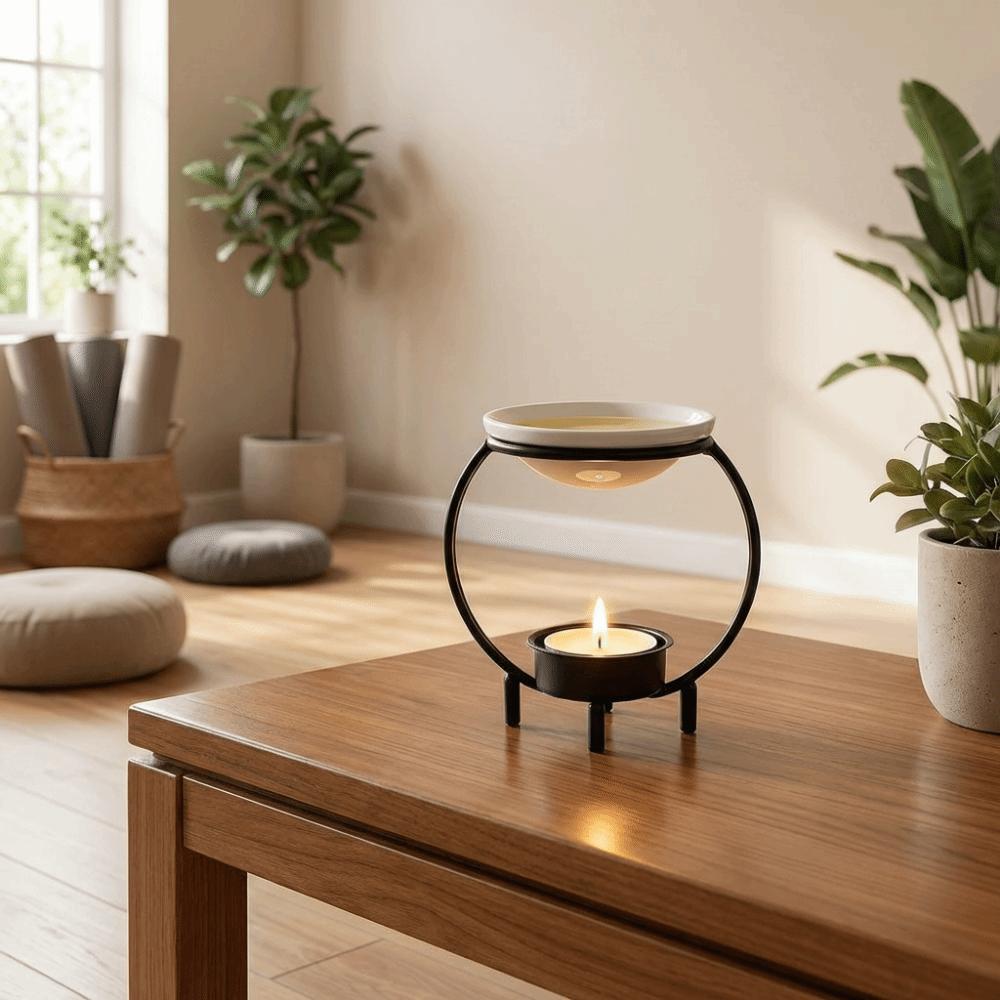 Portable Aromatherapy Candle Holder Minimalist Fragrance Burner Candle Heating Holder Home Decor