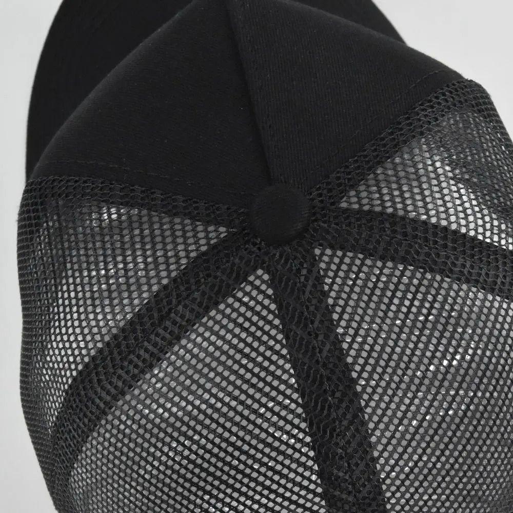 Solid Color Hard Top Cap Breathable Mesh Cap Casual Advertising Cap