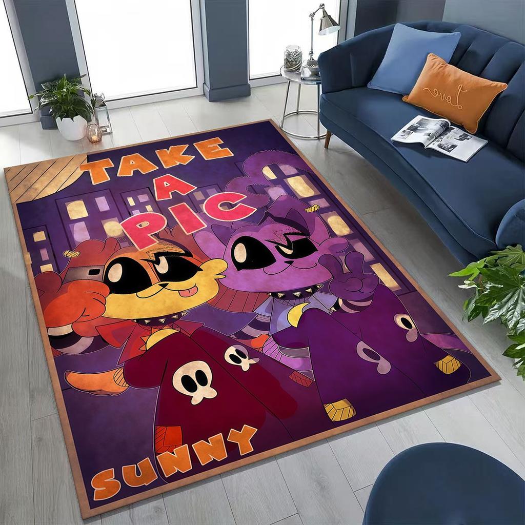 Cartoon S-Smiling C-Critters Craftycorn Catnap Rug for Bedroom Living Room Sofa Home Doormat Decor,Large Kid Non-slip Floor Mat