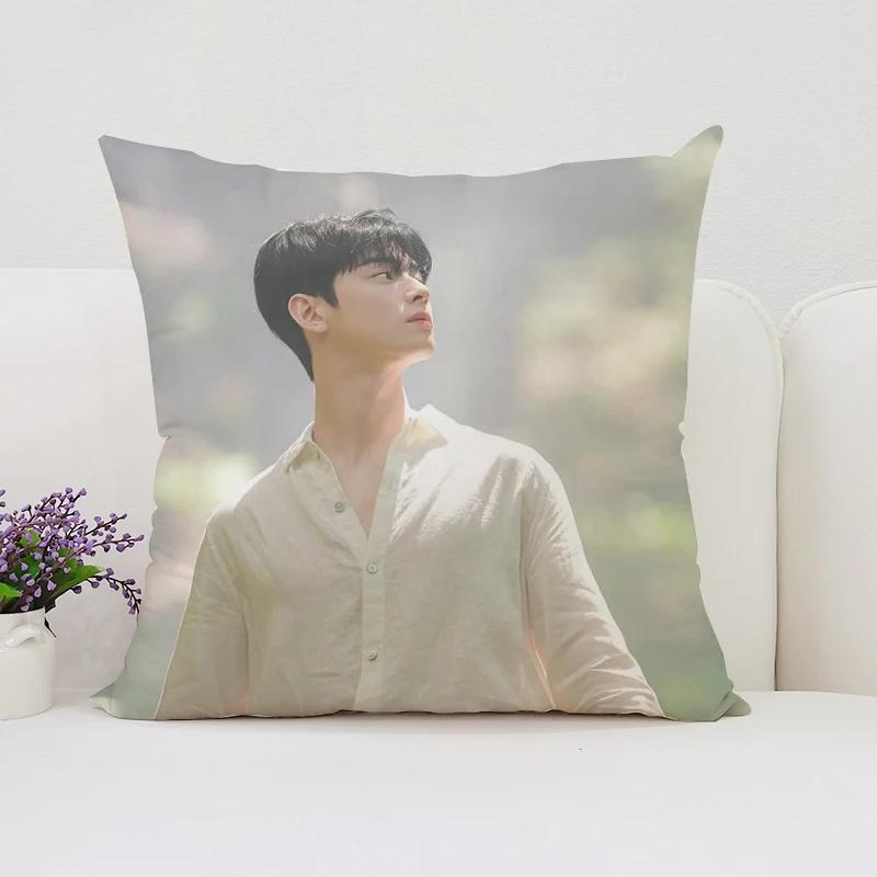 Decorative Pillow Cover 45x45 Cushions Covers C-Cha Eun Woo Fan Gifts Bed Pillowcases Cushion Cover 50x50 Home Decoration Cases