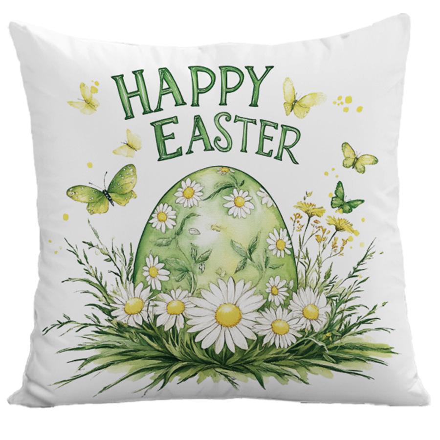Grenzüberschreitende Osterhase Eier Kissenbezug - Plüschkissen im nordischen Stil für Büro, Auto, Sofa