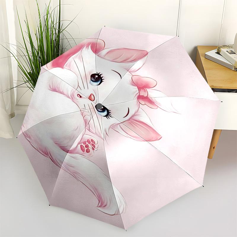 

Marie,Pink Themed Automatic Opening and Closing Umbrella, Brightly Colored 8-rib Portable Umbrella, Suitable for Men and Women, A Perfect Gift for Chr