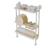Kitchen Sink Dish Drying Rack Wall-Mounted Carbon Steel Bowl Organizer Multi-Tier