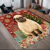 Christmas Animals Home Sofa Decoration for Living Room & Bedroom, Non‑Slip Play Flannel Floor Mat for Game Room