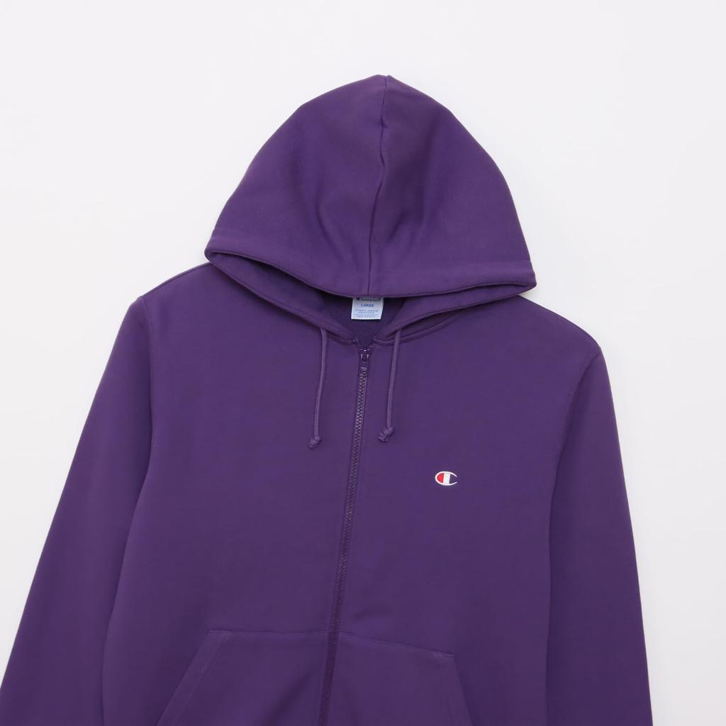 Champion Long Sleeve Cotton USA Fleece Hoodie with Embroidered Zip Hooded Sizes Deep Size L Men's Logo, Sweatshirt,