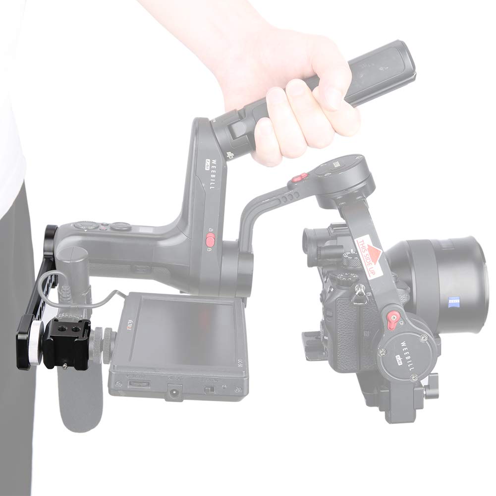 NICEYRIG Shoe Bracket Camera Extension Bracket Bracket Universal Bracket Compatible with DJI Gimbal 391 3-Sided (Single Item) -