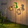 Einzigartige Einweihungsgeschenke Solarfrosch Gartenstecker Licht Gießkanne Schattenprojektionslampe mit Wegdekorationen für Hof Wasserfall LED Outdoor