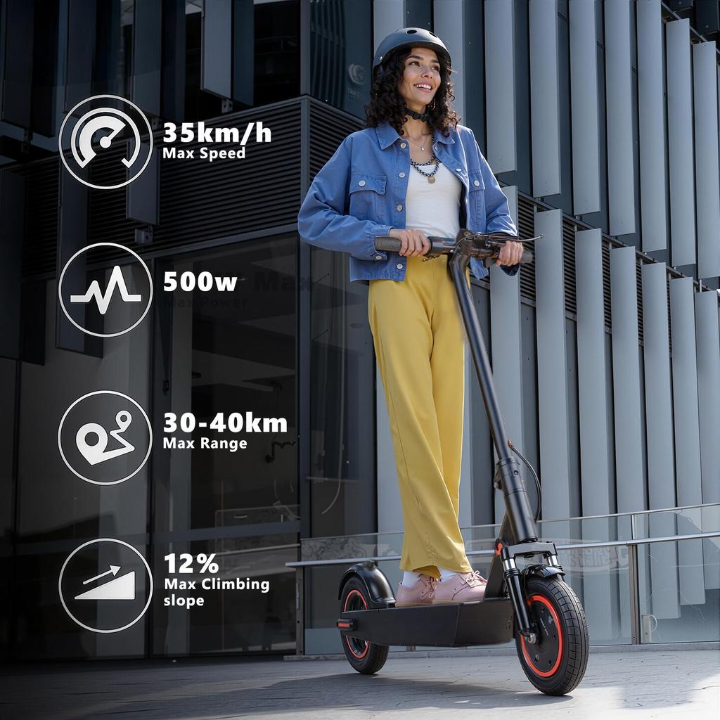 SUNNIGOO N7 Max Electric Scooter 36V 12.5Ah Battery,10inch Tires