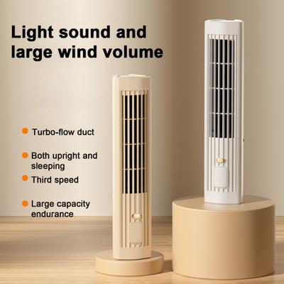 Bærbar Tårn Bladløs Ventilator Aircondition med 3 Hastigheder Kraftig Luftstrøm Støjsvag Drift Lodret Vandret Skrivebordsventilator