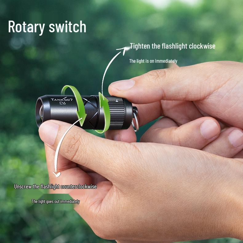 3W Mini Magnetic LED Flashlight, Portable & Zoomable, Outdoor Direct Charging - E16
