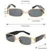 2PCS Classic Fashion Oval Rectangular Metal & Plastic Frame Women Sunglasses For Men Daily Life Shades Eyewear Accessories.