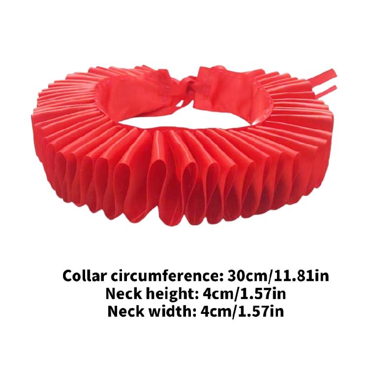 Elizabethan Ruff Collar Detachable Collar Victorian Styles Costume Collar Cosplay Accessory Neckwear for Stage Performer