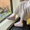 Fashion Trend Retro Flat Bottom Inner Height Increase White Shoes Women's 2025 New Summer Skirt Breathable Sports Women's Shoes