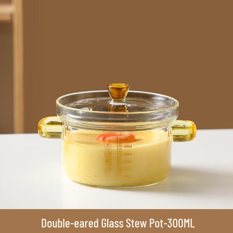 

High Borosilicate Glass Steaming & Stewing Pot with Lid