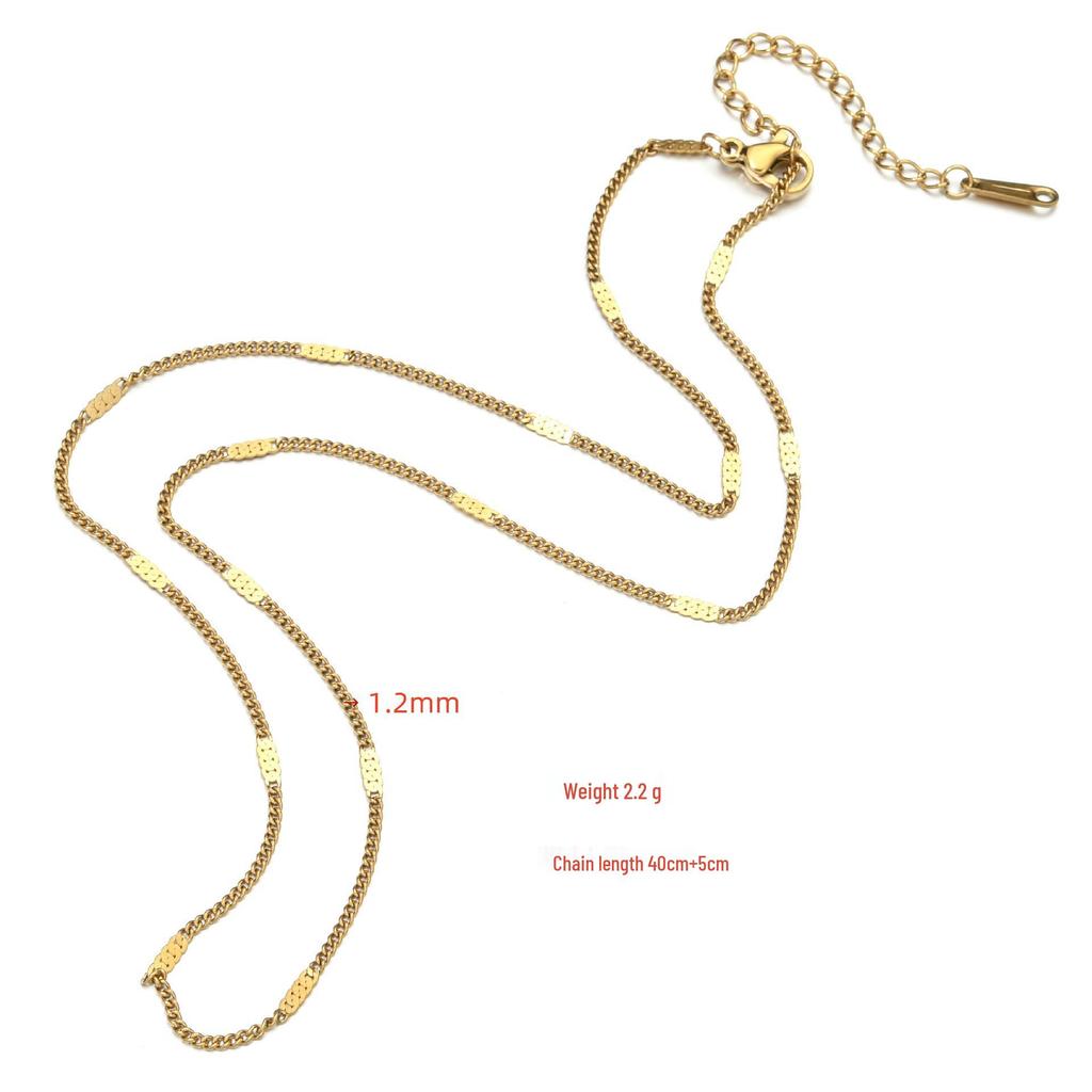 European-American Trendy DIY Temperament Pendant: Stylish Stainless Steel Collarbone Chain