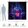 Fantasy Skull Shower Curtain Set - Gothic Potion And Skull Design, Polyester, Non-Slip Bath Mat, Toilet Seat Cover, U-Shaped Rug